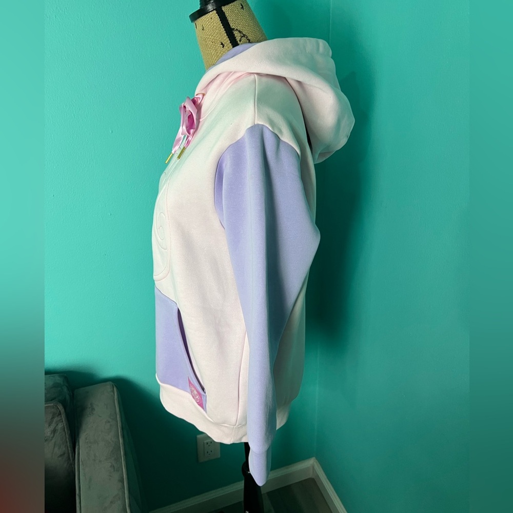 Barbie Long Sleeve Hoodie withh Barbie Imprinted On Front and Ribbon Tie - Picture 6 of 10